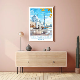 Sheikh Zayed Mosque Elegance: Cultural or Heritage Poster