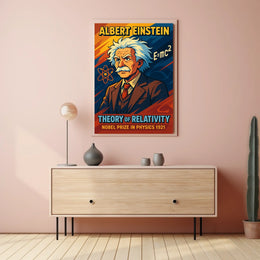 Einstein Relativity Vintage Scholarly Science Poster