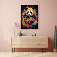 Colorful Panda Delight Poster