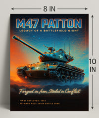 M47 Patton Legacy of a Battlefield Giant Poster PosterGoat