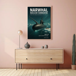 Narwhal Nuclear Submarine Unveiling Poster PosterGoat