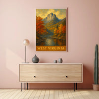 Vintage Autumn Splendor West Virginia Poster