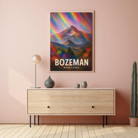 Bozeman Montana Scenic Wanderlust Minimalist Poster