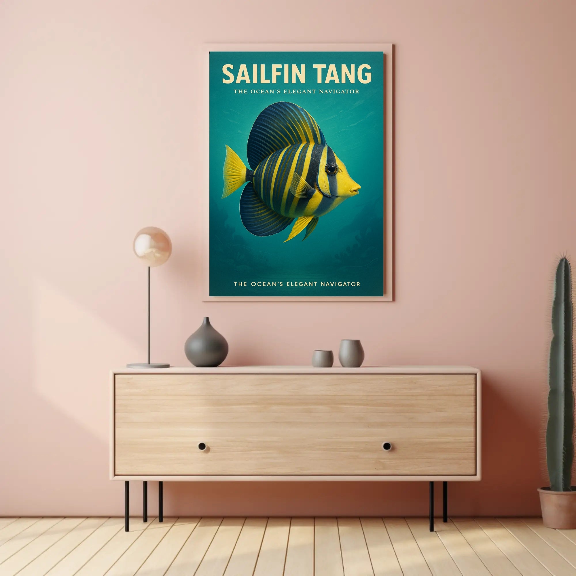 Sailfin Tang The Ocean’s Elegant Navigator Poster PosterGoat