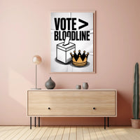 Democracy Versus Monarchy Political or Propaganda Poster