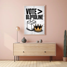 Democracy Versus Monarchy Political or Propaganda Poster
