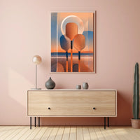 Abstract Sunset Reflections Poster