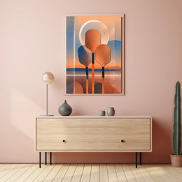 Abstract Sunset Reflections Poster
