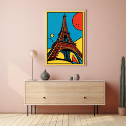 Pop Art Eiffel Tower Poster