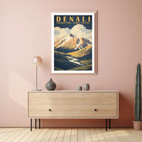 Denali National Park Vintage Poster Travel Wall Art