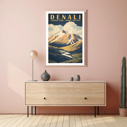 Denali National Park Vintage Poster Travel Wall Art