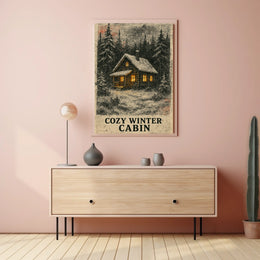Cozy Winter Cabin Poster