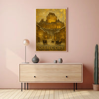 Quebec City Winter Scene Poster