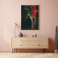 Dark Gothic Horror Scene with Investigators – Fantasy or Mythology Poster PosterGoat