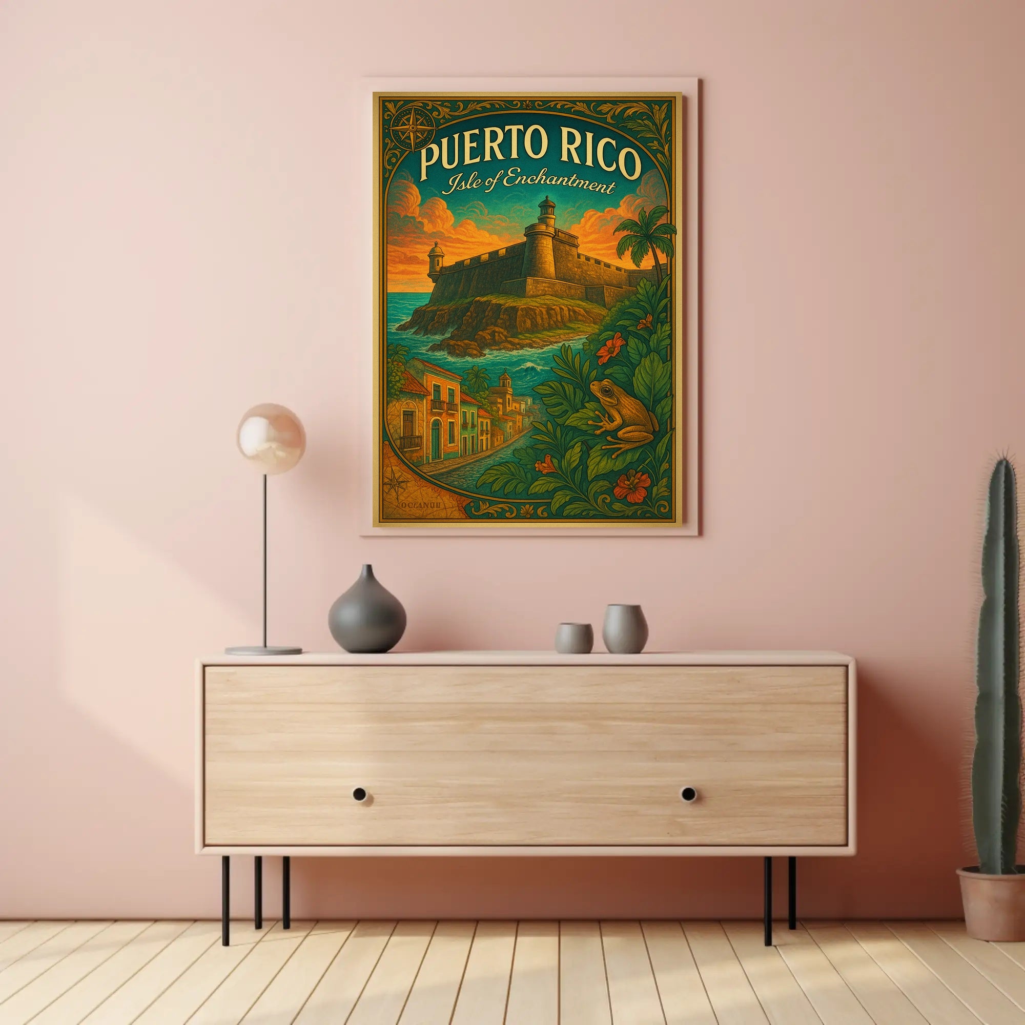Isle of Enchantment Puerto Rico Travel Poster