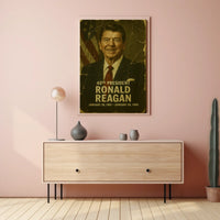 Ronald Reagan 40th President of the United States Damaged Photograph Poster