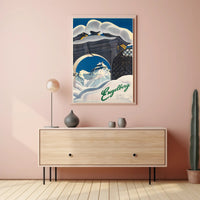 Vintage Engelberg Switzerland Travel Poster PosterGoat