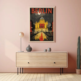 Berlin Architectural Nightscape Poster