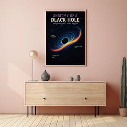 Anatomy of a Black Hole Infographic Educational Poster