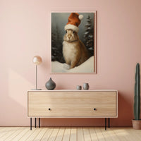 Festive Rabbit In Winter Wonderland Poster