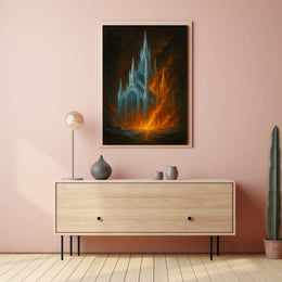 Cathedral in Flames Poster