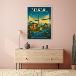 Istanbul Where Continents Embrace Poster