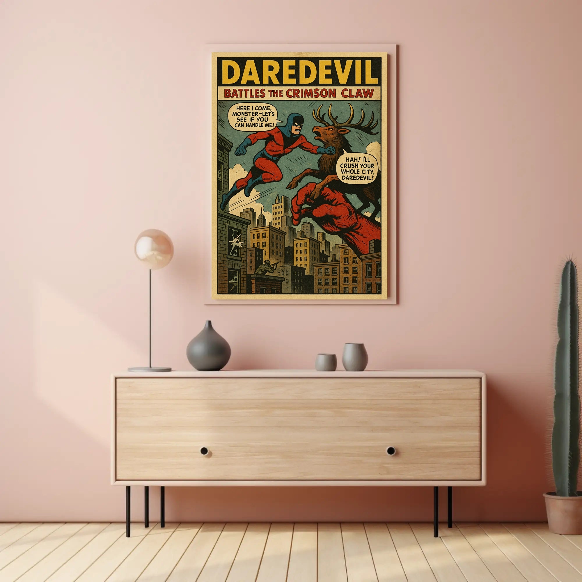 Daredevil Battles the Crimson Claw Poster PosterGoat