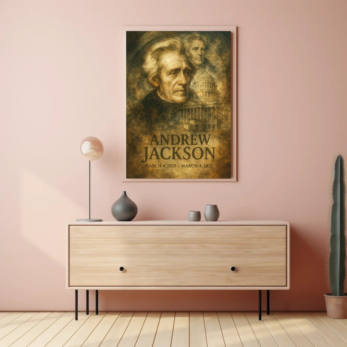 Andrew Jackson 7th President of the United States Double Exposure Poster