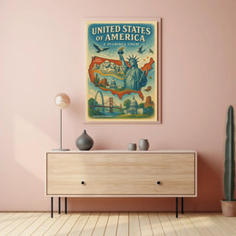 United States Of America Iconic Poster