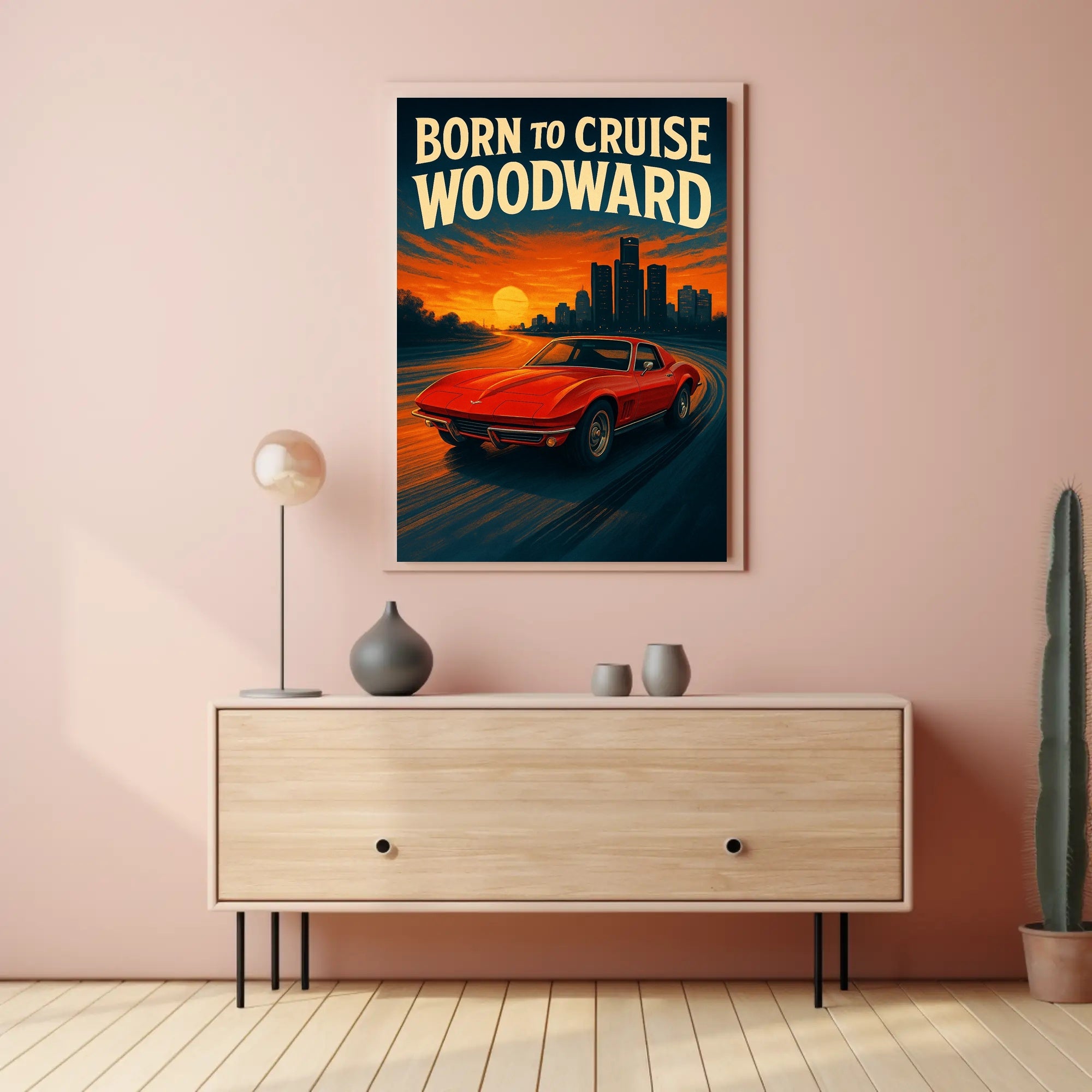 Born to Cruise Woodward Poster PosterGoat