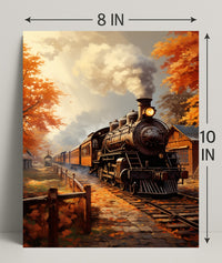 Autumn Steam Journey Poster