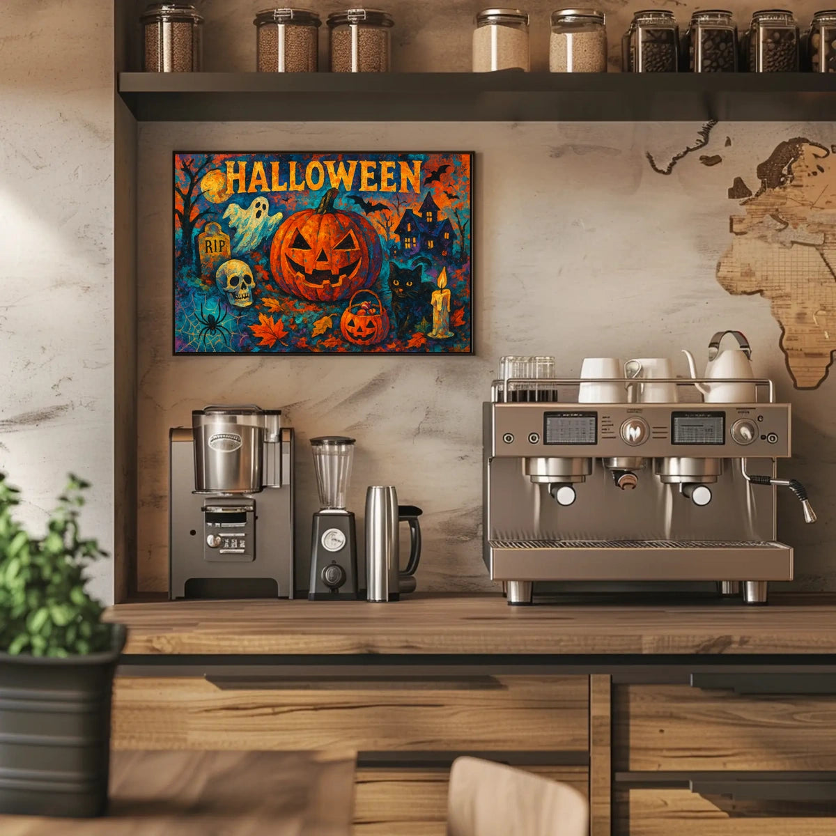 Gothic Halloween Night Urban Nocturnal Cityscape Photography Realism MuseumQuality ArchivalInks Collector Poster