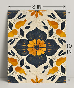 Elegant Abstract Floral Design: Artistic Poster