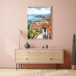 Scenic Ohrid Lake Old Town View North Macedonia Poster