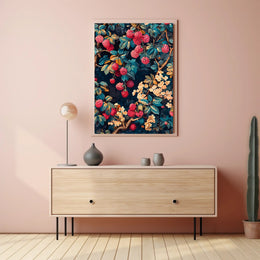 Lush Berry Landscape Botanical Art Poster