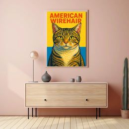 American Wirehair Cat Poster