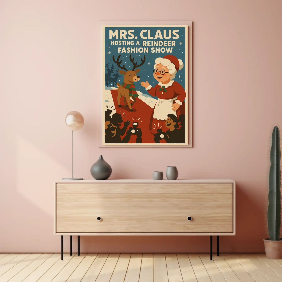 Mrs. Claus Hosts a Reindeer Fashion Show Poster