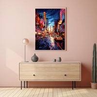 Neon Cityscape Poster