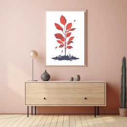Futuristic Cityscape Neon Art Poster