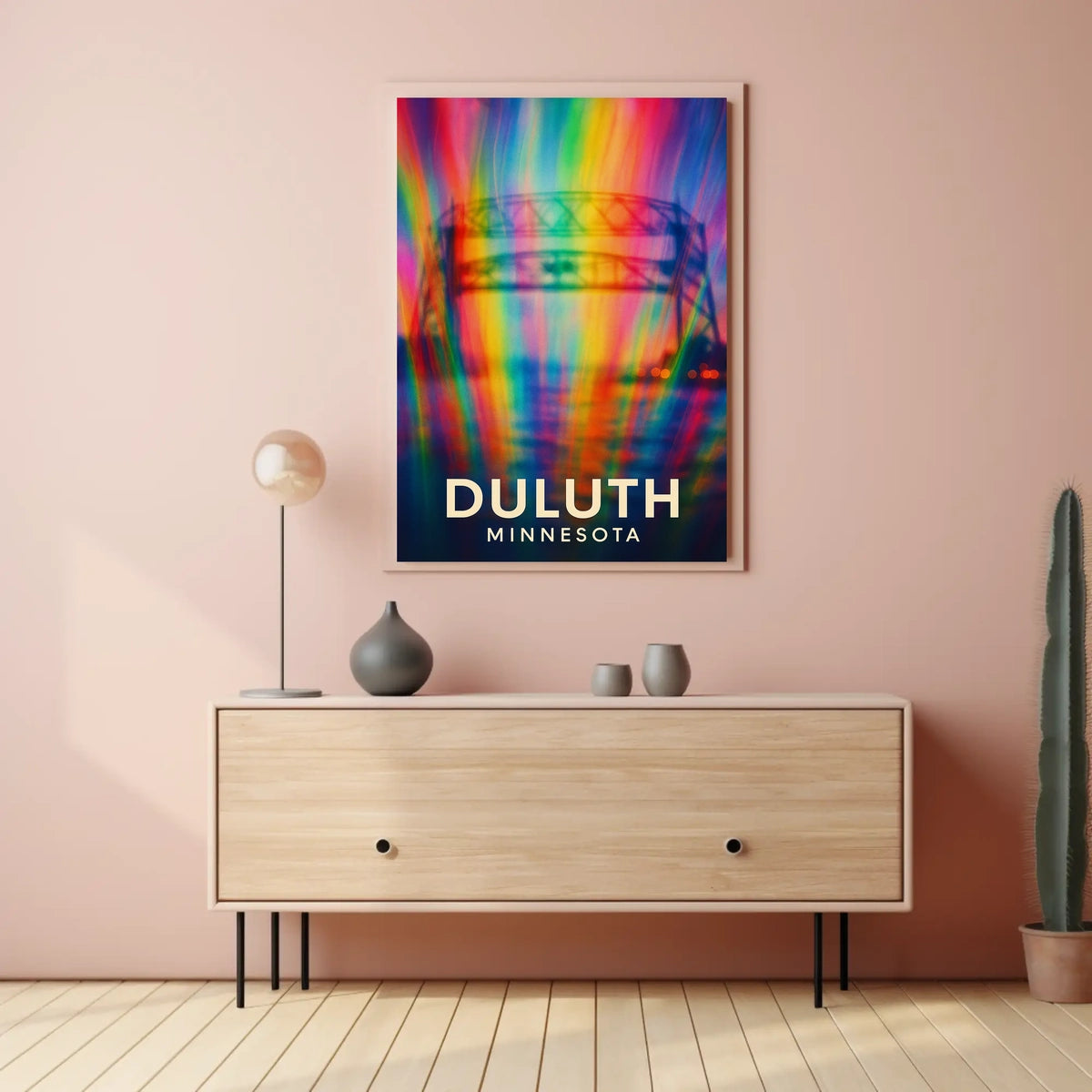Duluth Minnesota Scenic Wanderlust Digital Painting Poster