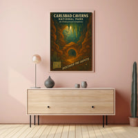 Discover Carlsbad Caverns’ Adventure with National Park Poster