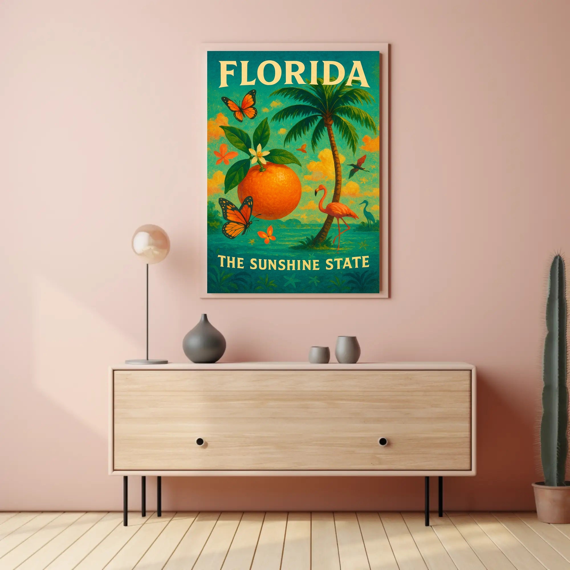Florida Vibrant Vintage Travel Poster
