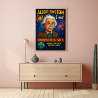Albert Einstein Nobel Prize 1921 Vintage Scientific Wall Art Portrait Decor Poster