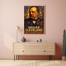 Grover Cleveland 24th President of the United States Glitch Hop Art Poster