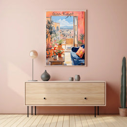 Serene Balcony in Giza Poster