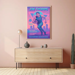 Celebrating a Multisport Trailblazer Jim Thorpe Poster