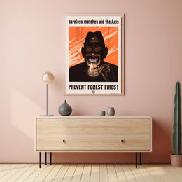 Careless Matches Aid the Axis Poster PosterGoat
