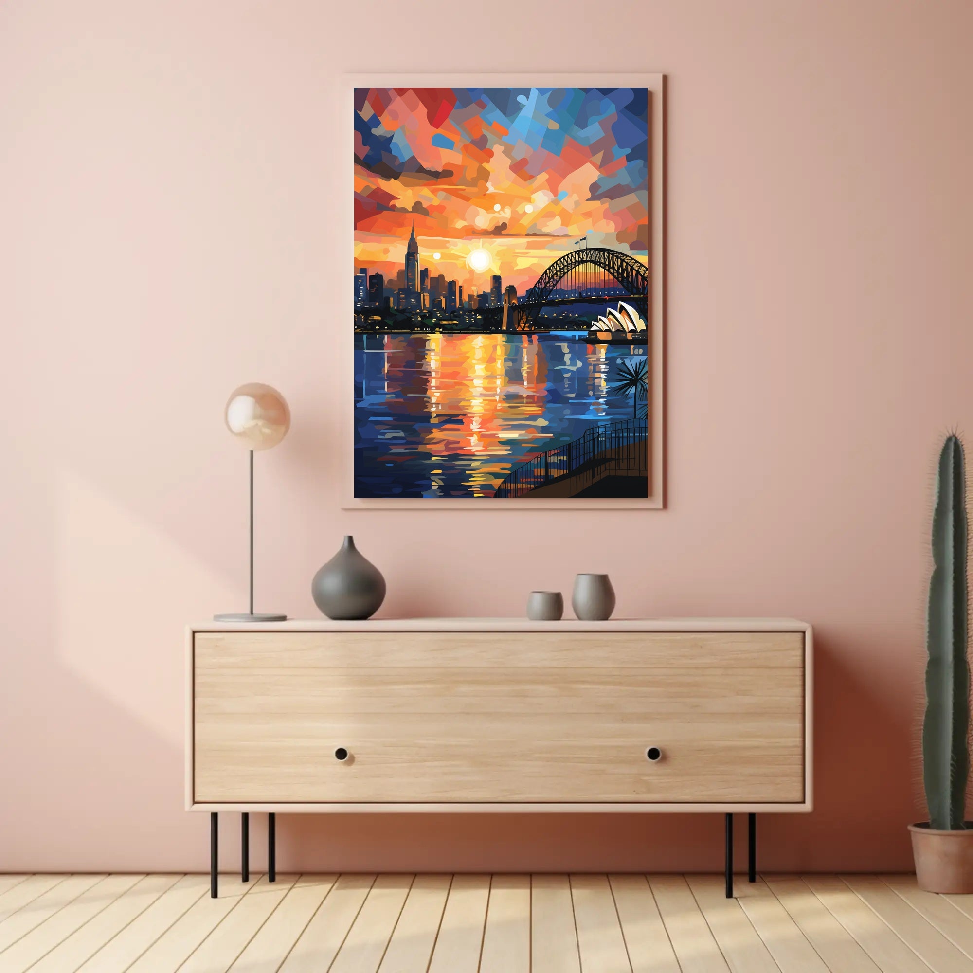 Sydney Sunset Over Iconic Landmarks Travel Poster