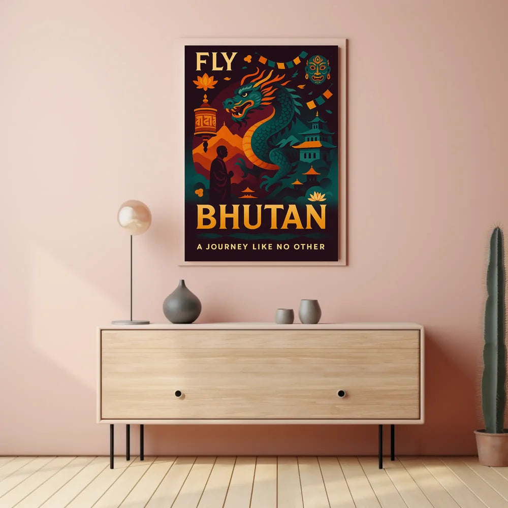 Bhutan Spirit Adventure Travel Poster PosterGoat