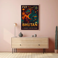 Bhutan Spirit Adventure Travel Poster PosterGoat